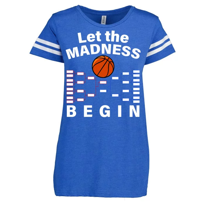 Let The Madness Begin Enza Ladies Jersey Football T-Shirt