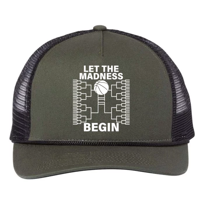 Let The Madness Begin College Basketball Retro Rope Trucker Hat Cap