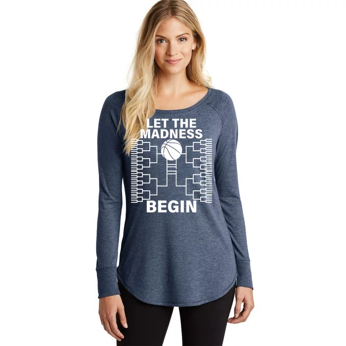 Let The Madness Begin College Basketball Women's Perfect Tri Tunic Long Sleeve Shirt