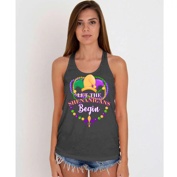 Let the shenanigans begin Women's Knotted Racerback Tank