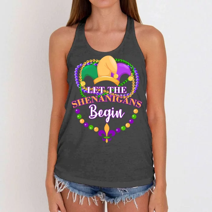 Let the shenanigans begin Women's Knotted Racerback Tank