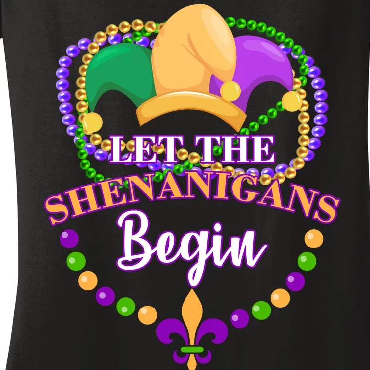 Let the shenanigans begin Women's V-Neck T-Shirt