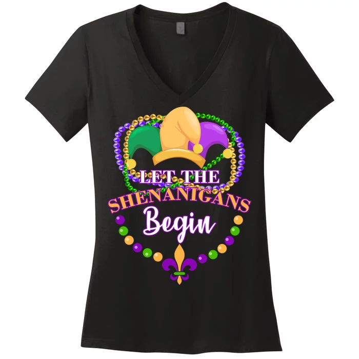 Let the shenanigans begin Women's V-Neck T-Shirt