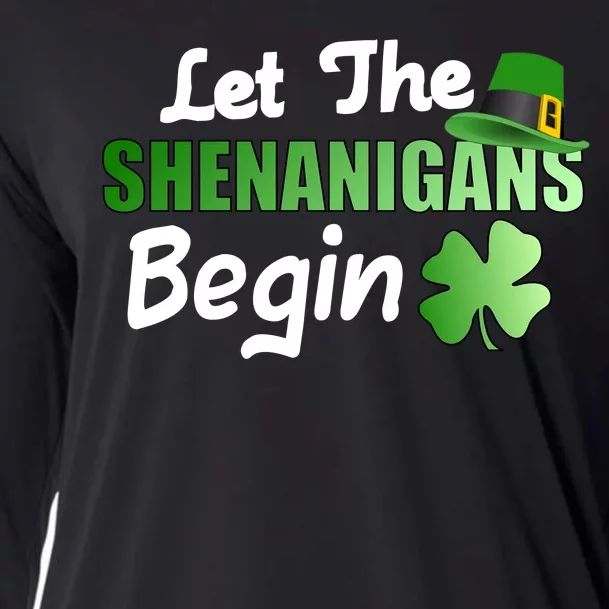 Let The Shenanigans Begin Funny St Patty Cooling Performance Long Sleeve Crew