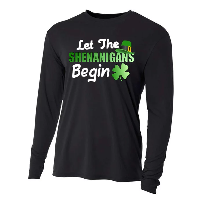 Let The Shenanigans Begin Funny St Patty Cooling Performance Long Sleeve Crew