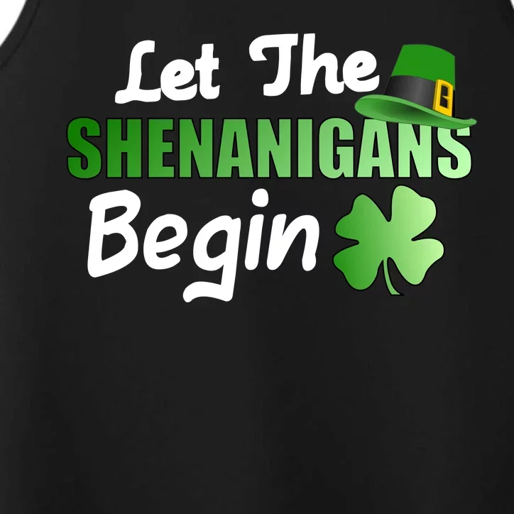 Let The Shenanigans Begin Funny St Patty Performance Tank