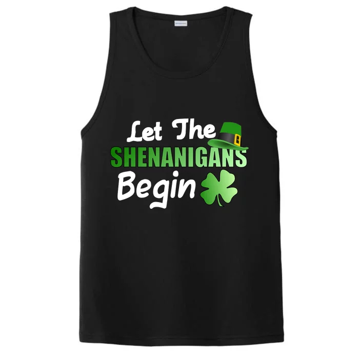 Let The Shenanigans Begin Funny St Patty Performance Tank