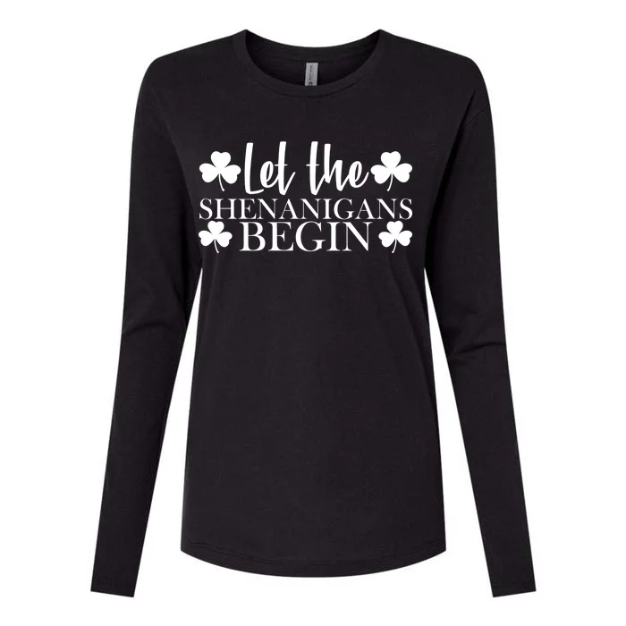 Let The Shenanigans BeginSt Pattys Day Party Womens Cotton Relaxed Long Sleeve T-Shirt