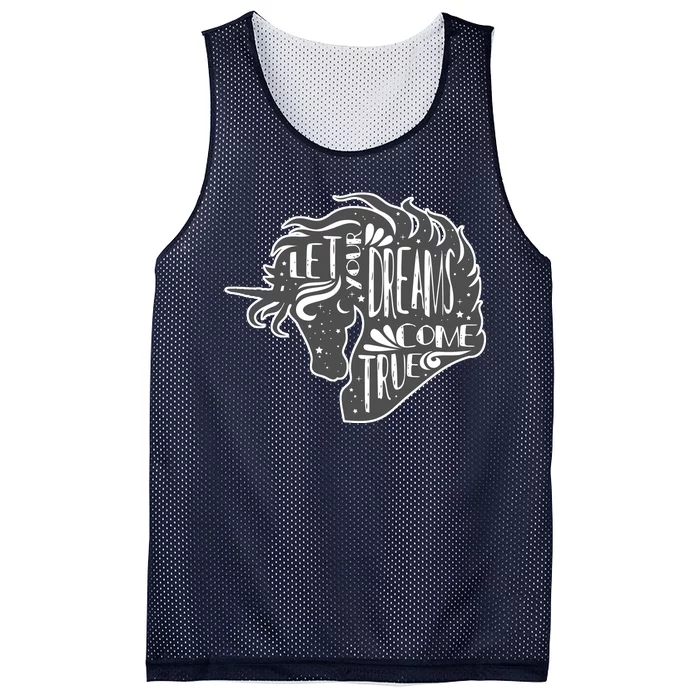 Let Your Dreams Come True Unicorn Mesh Reversible Basketball Jersey Tank