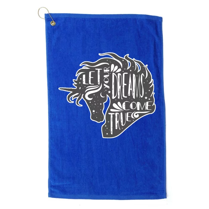 Let Your Dreams Come True Unicorn Platinum Collection Golf Towel