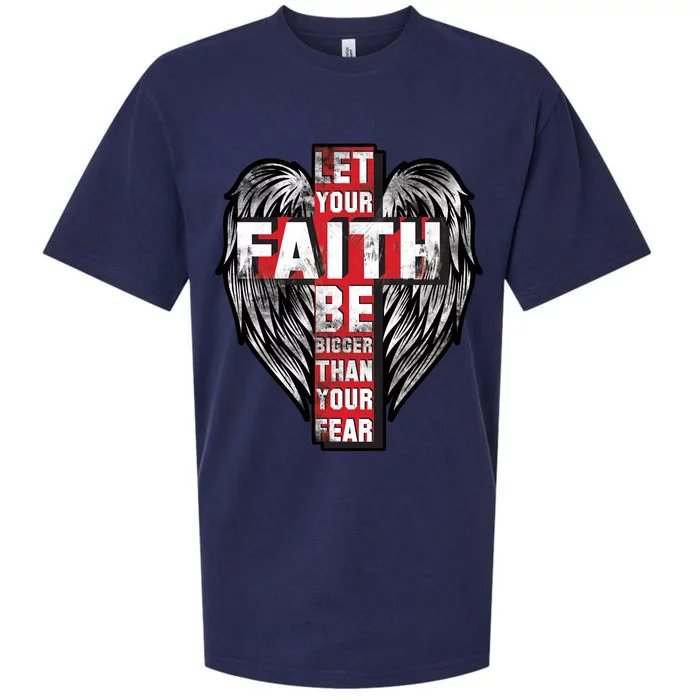 Let Your Faith Be Bigger Than Your Fear Sueded Cloud Jersey T-Shirt