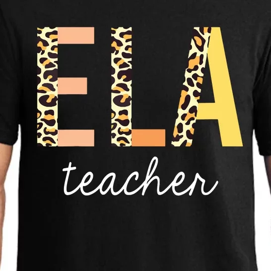 Leopard ELA Teacher English Language Arts Teacher Pajama Set