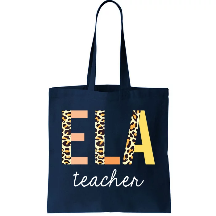 Leopard ELA Teacher English Language Arts Teacher Tote Bag