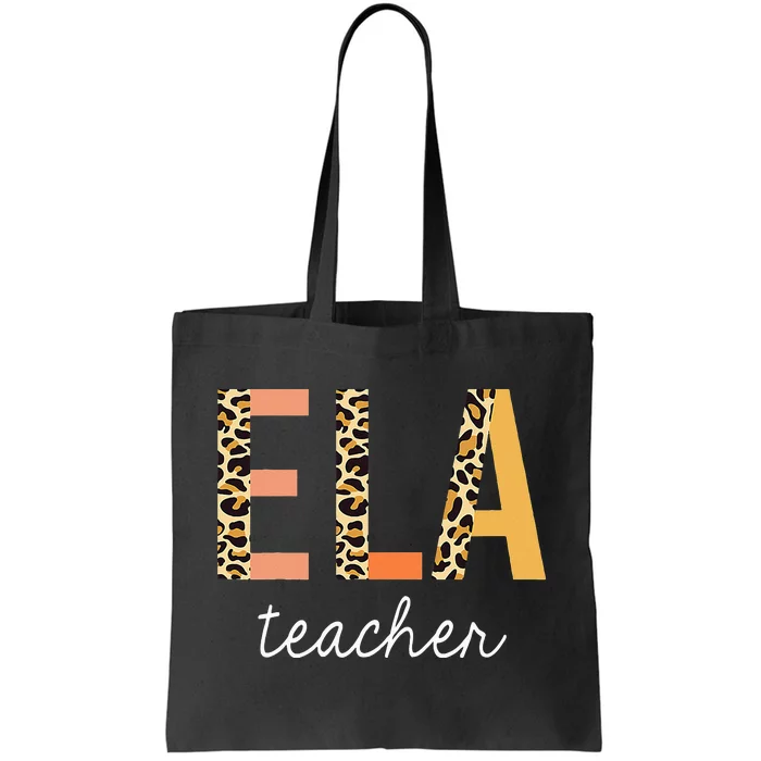 Leopard ELA Teacher English Language Arts Teacher Tote Bag