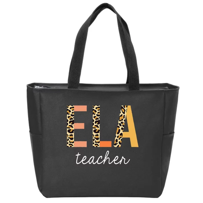 Leopard ELA Teacher English Language Arts Teacher Zip Tote Bag