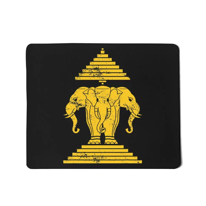 Laos Erawan Three Headed Elephant Kingdom of Laos Mousepad