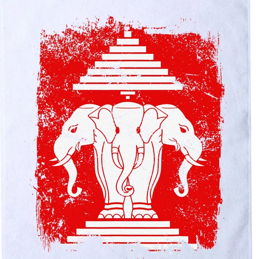 Laos Erawan Three Headed Elephant Kingdom of Laos Platinum Collection Golf Towel