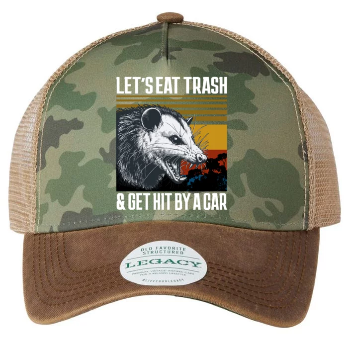 LetS Eat Trash Get Hit By A Car Possum Legacy Tie Dye Trucker Hat