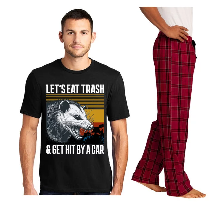 LetS Eat Trash Get Hit By A Car Possum Pajama Set