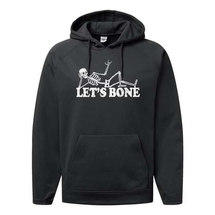 Let's Bone Funny Offensive And Rude Performance Fleece Hoodie