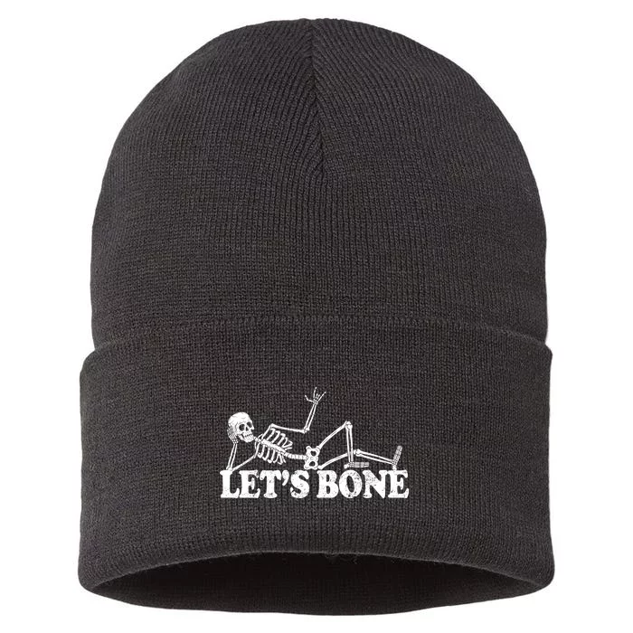 Let's Bone Funny Offensive And Rude Sustainable Knit Beanie