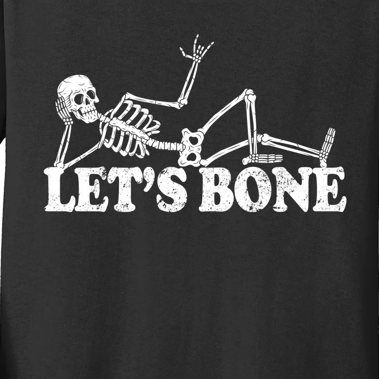 Let's Bone Funny Offensive And Rude Kids Long Sleeve Shirt