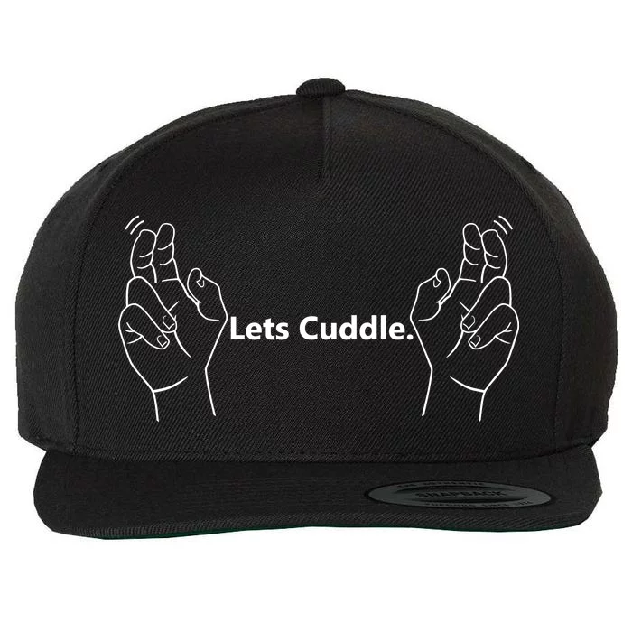 Let's Cuddle Wool Snapback Cap