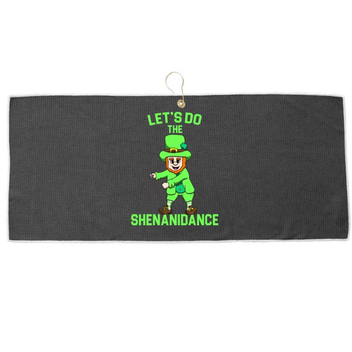 Let's Do The Shenanidance Funny St. Pattys Day Large Microfiber Waffle Golf Towel