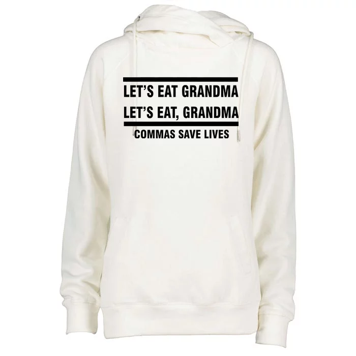 Let's Eat Grandma Commas Save Lives Womens Funnel Neck Pullover Hood