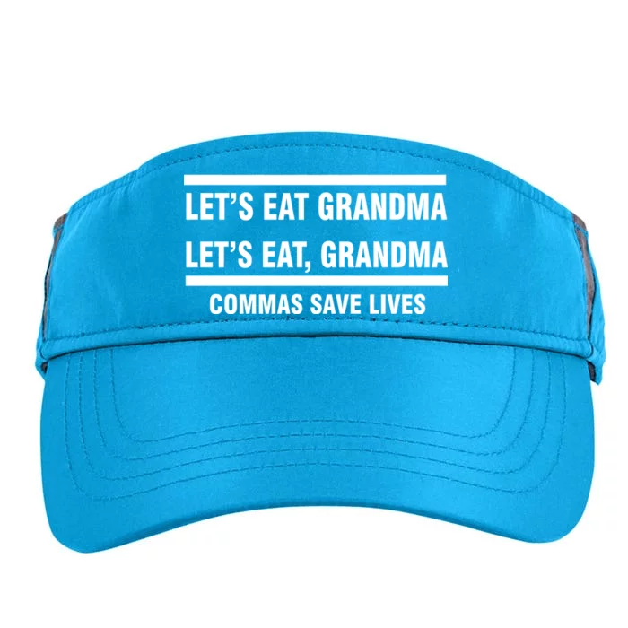 Let's Eat Grandma Commas Save Lives Adult Drive Performance Visor