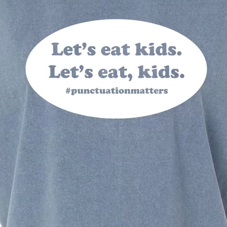 Let's Eat Kids Punctuation Matter Garment-Dyed Women's Muscle Tee