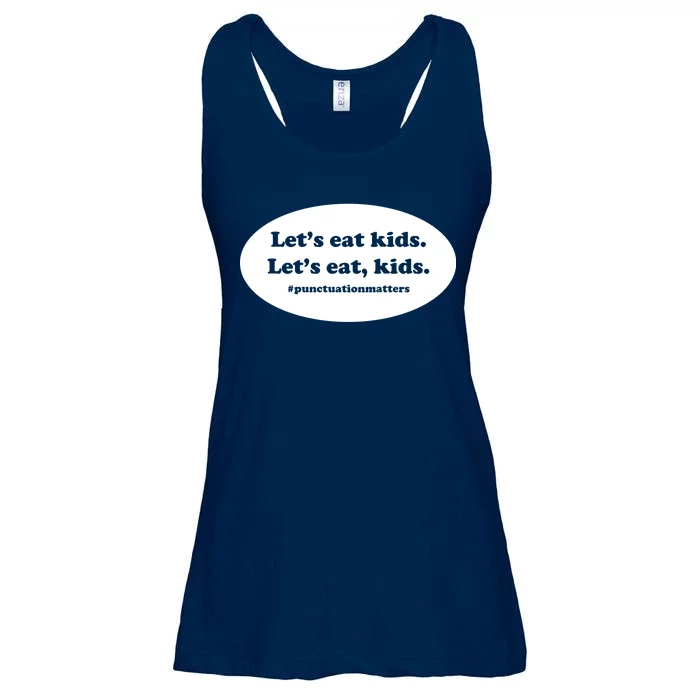 Let's Eat Kids Punctuation Matter Ladies Essential Flowy Tank