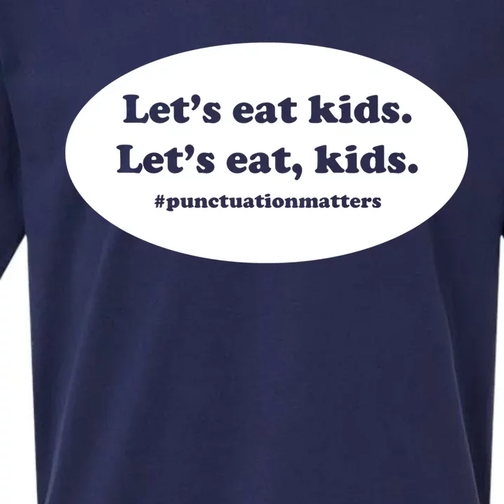 Let's Eat Kids Punctuation Matter Sueded Cloud Jersey T-Shirt