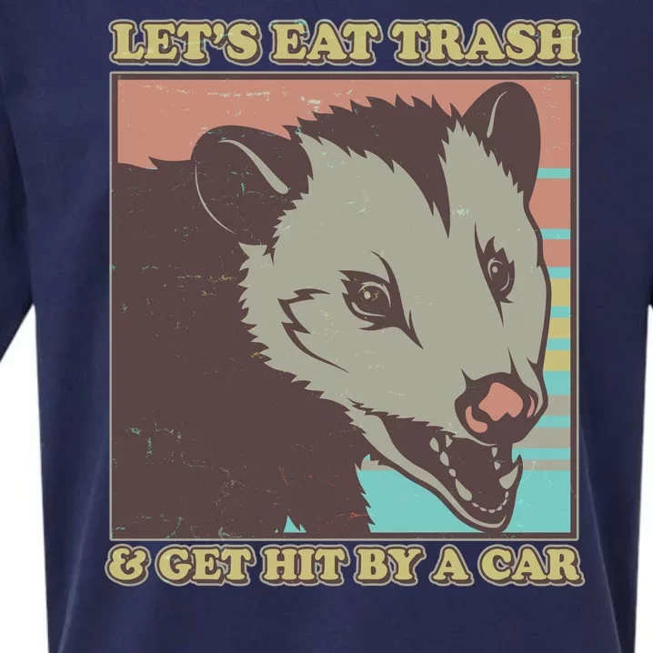 Let's Eat Trash And Get Hit By A Car Opossum Sueded Cloud Jersey T-Shirt