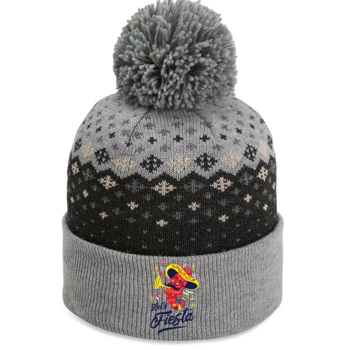 Let's Fiesta Chili Pepper The Baniff Cuffed Pom Beanie