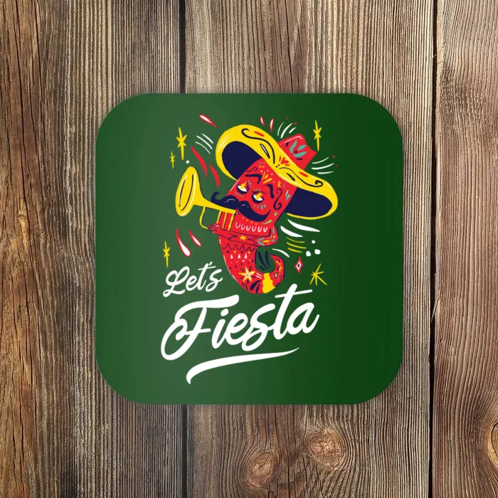 Let's Fiesta Chili Pepper Coaster