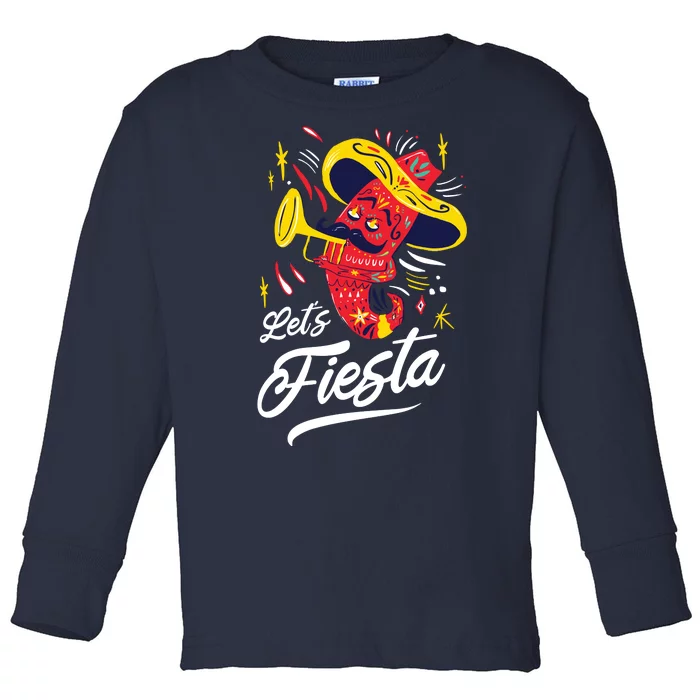 Let's Fiesta Chili Pepper Toddler Long Sleeve Shirt