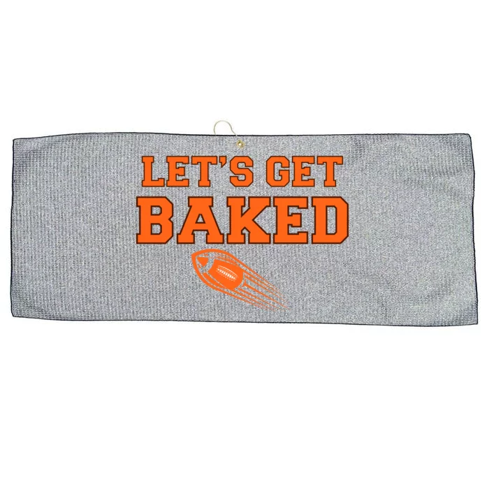 Let's Get Baked Football Cleveland Large Microfiber Waffle Golf Towel