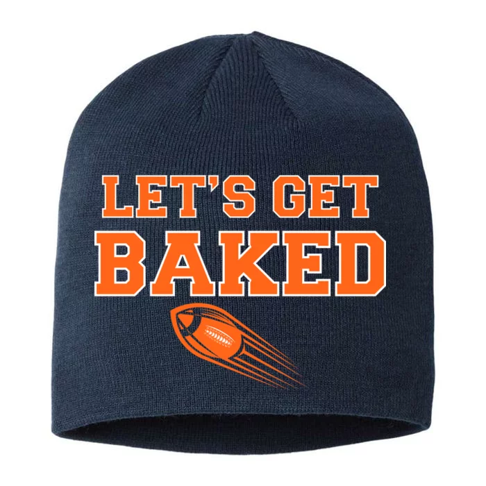 Let's Get Baked Football Cleveland 8 1/2in Sustainable Knit Beanie