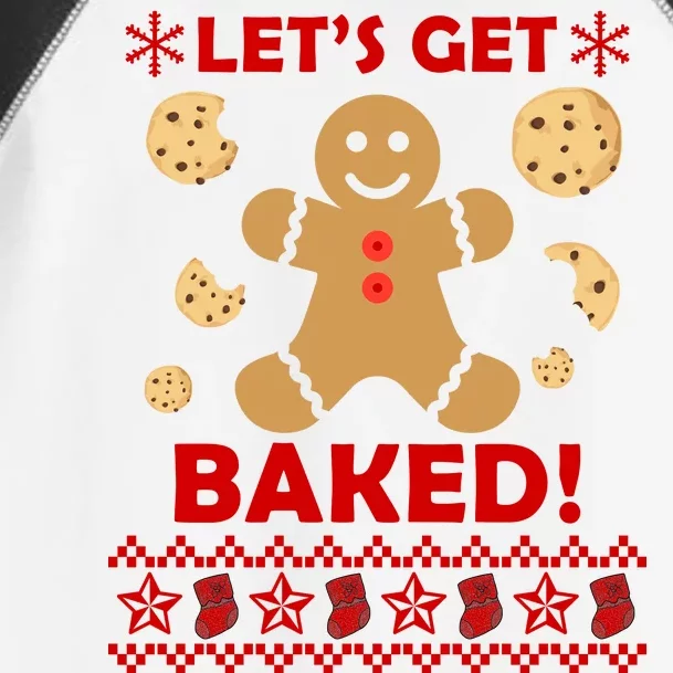 Let's Get Baked Gingerbread Cookie Ugly Christmas Toddler Fine Jersey T-Shirt