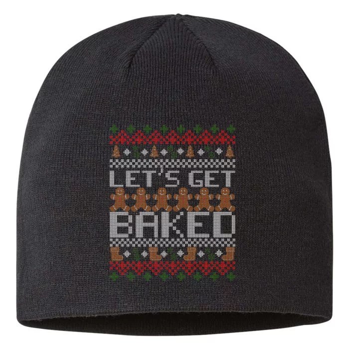 Lets Get Baked Ugly Christmas Sweater 8 1/2in Sustainable Knit Beanie