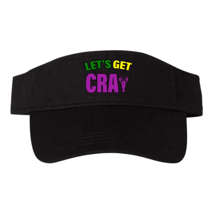 Lets Get Cray Mardi Gras Party Valucap Bio-Washed Visor