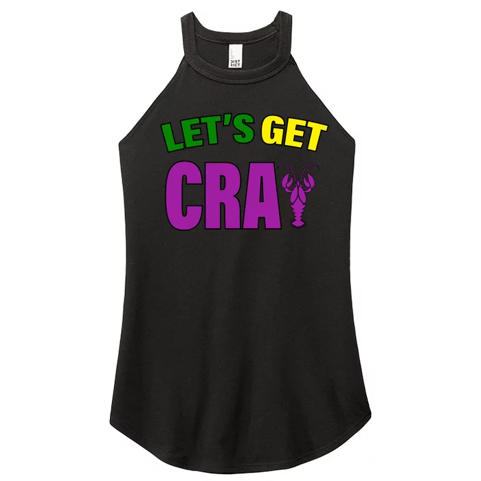 Lets Get Cray Mardi Gras Party Women’s Perfect Tri Rocker Tank