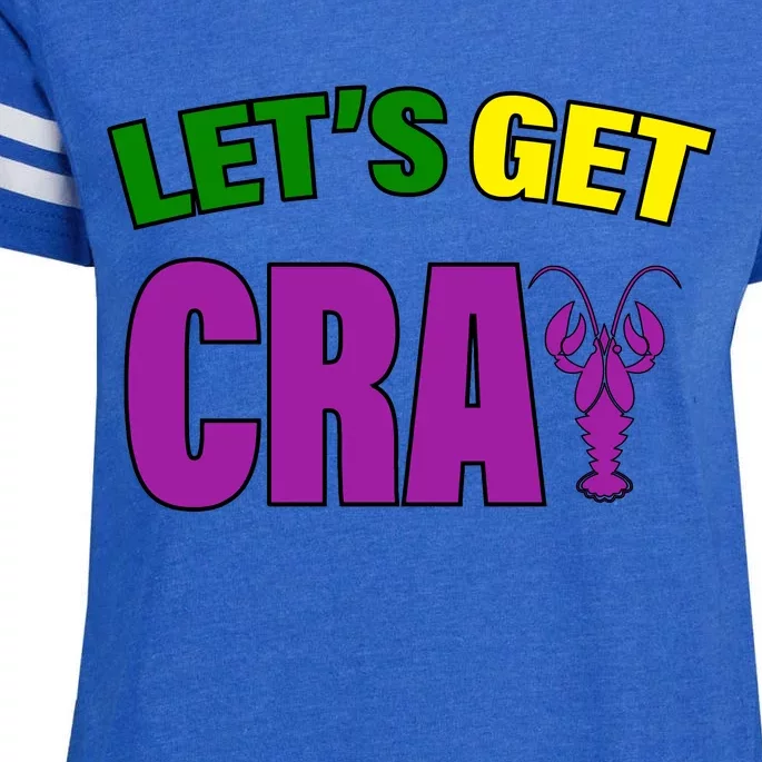 Lets Get Cray Mardi Gras Party Enza Ladies Jersey Football T-Shirt