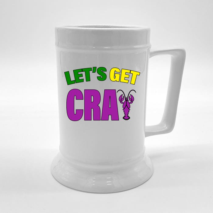 Lets Get Cray Mardi Gras Party Front & Back Beer Stein