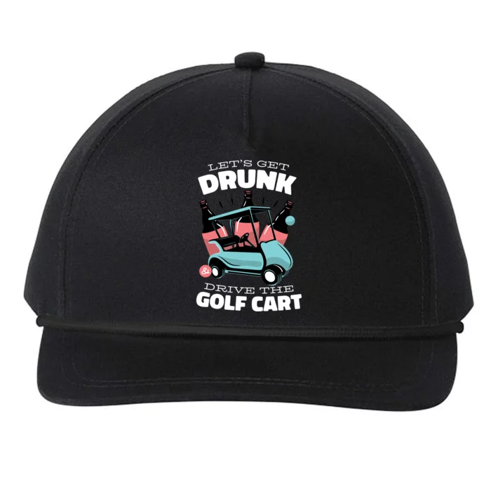 Let's Get Drunk Golf Cart Snapback Five-Panel Rope Hat