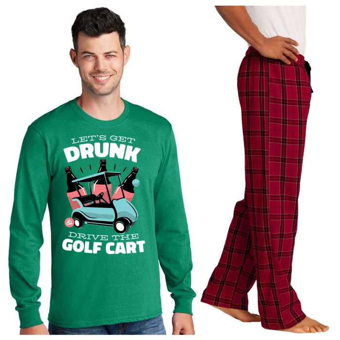 Let's Get Drunk Golf Cart Long Sleeve Pajama Set