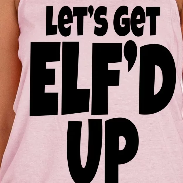 Let's Get Elf'd Up Women's Knotted Racerback Tank