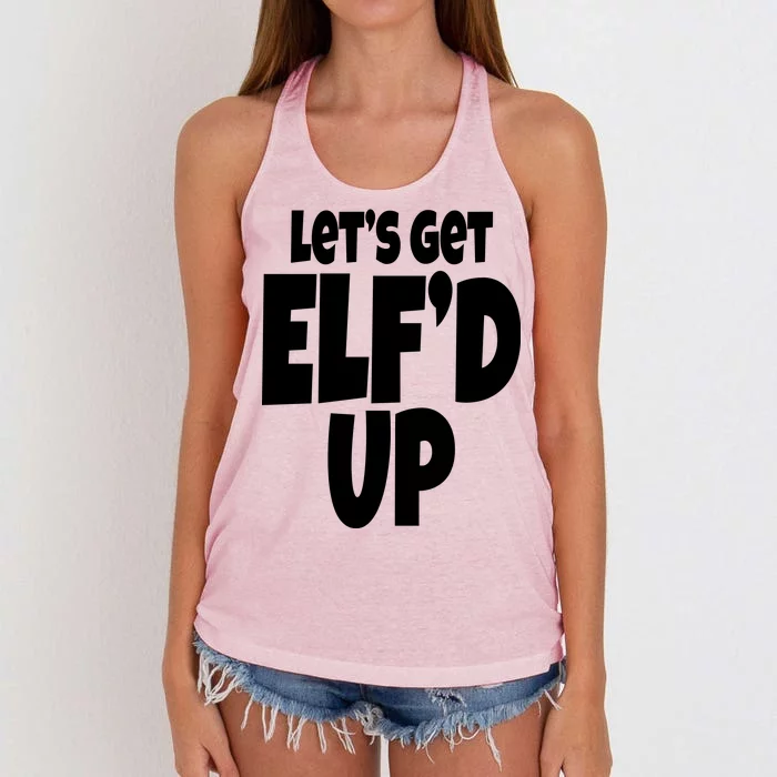 Let's Get Elf'd Up Women's Knotted Racerback Tank