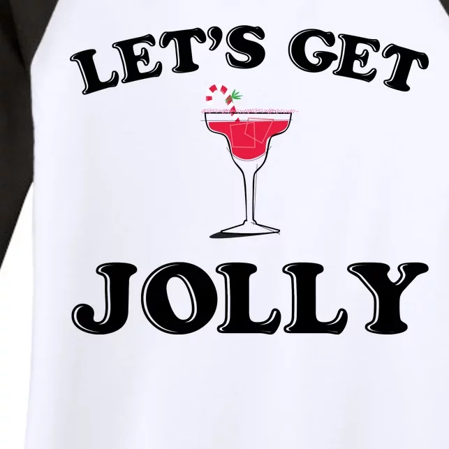 Let's Get Jolly Women's Tri-Blend 3/4-Sleeve Raglan Shirt